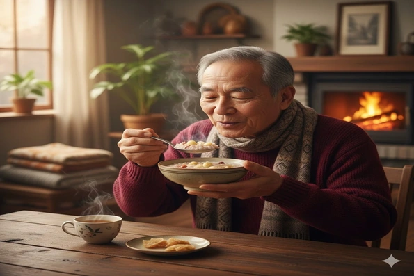 Cách nấu cháo gạo lứt, hạt sen và gừng làm ấm cơ thể, tốt cho người cao tuổi