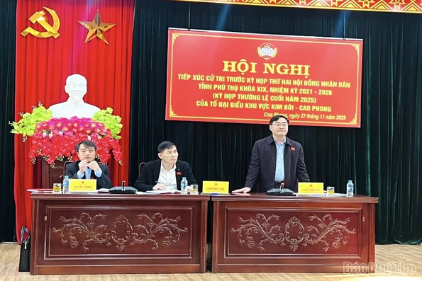 Đại biểu HĐND tỉnh tiếp xúc cử tri khu vực Cao Phong