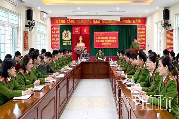 Công an xã Yên Lạc phát động phong trào thi đua “Ba nhất”