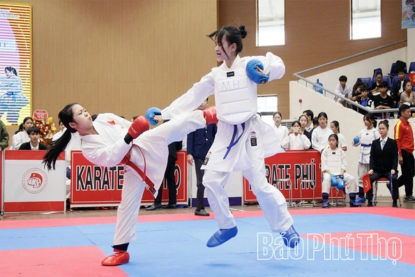 Hơn 800 vận động viên tham dự Giải Vô địch trẻ Karate Phú Thọ mở rộng lần thứ III