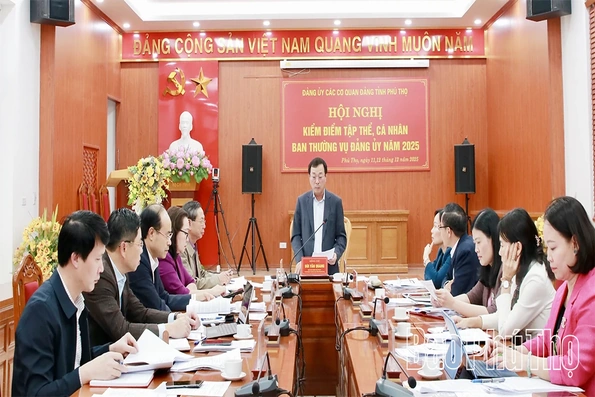 Hội nghị kiểm điểm tập thể, cá nhân Ban Thường vụ Đảng ủy các cơ quan Đảng tỉnh