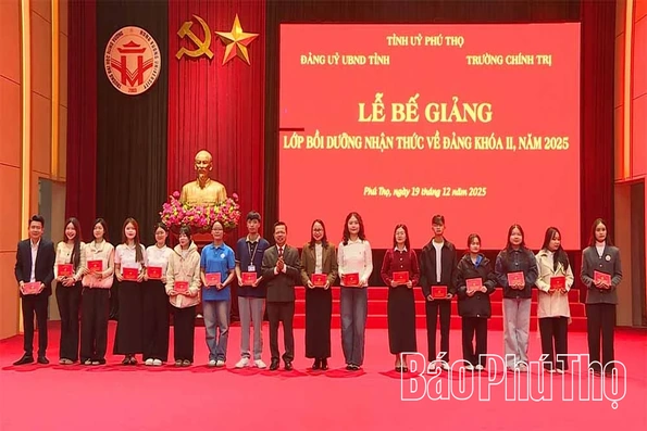 Bế giảng lớp bồi dưỡng lý luận chính trị dành cho Đảng viên mới