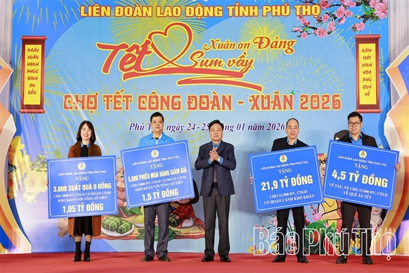 Chương trình “Tết sum vầy - Xuân ơn Đảng” và “Chợ Tết Công đoàn - Xuân 2026”