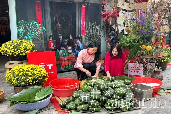 Xanh mướt hồn quê trong chiếc bánh chưng ngày Tết