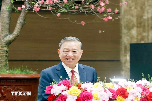 Tổng Bí thư Tô Lâm thăm, chúc Tết Đảng bộ, chính quyền, nhân dân Thủ đô Hà Nội