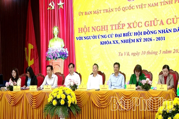 Ứng cử viên đại biểu HĐND tỉnh thuộc Đơn vị bầu cử số 7 tiếp xúc cử tri các xã Tu Vũ, Đào Xá