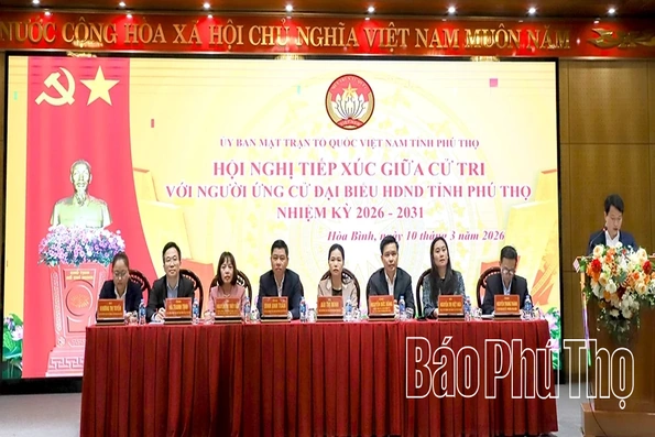 Ứng cử viên đại biểu HĐND tỉnh tiếp xúc cử tri tại Đơn vị bầu cử số 15