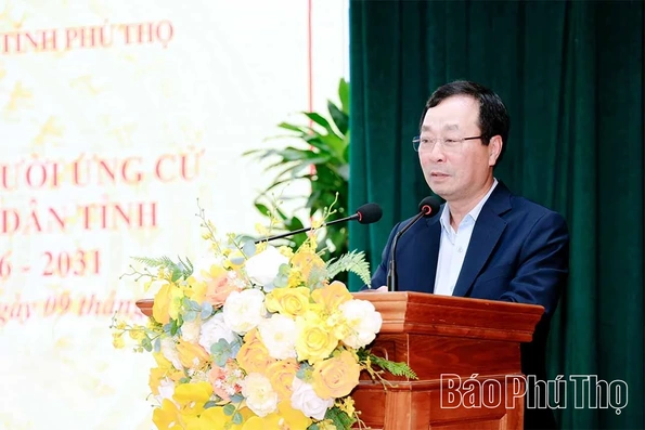 Ứng cử viên đại biểu HĐND tỉnh tiếp xúc cử tri tại Đơn vị bầu cử số 1