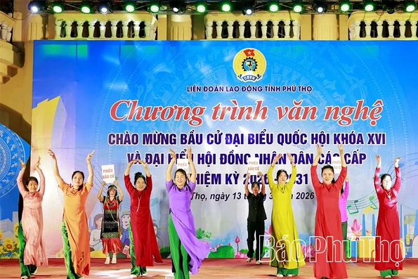 Chương trình văn nghệ chào mừng bầu cử đại biểu Quốc hội khóa XVI và đại biểu HĐND các cấp nhiệm kỳ 2026-2031