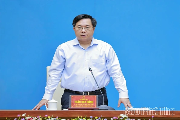 Chủ tịch UBND tỉnh Trần Duy Đông nghe báo cáo công tác tổ chức Giỗ Tổ Hùng Vương - Lễ hội Đền Hùng và Tuần Văn hóa - Du lịch Đất Tổ năm Bính Ngọ 2026