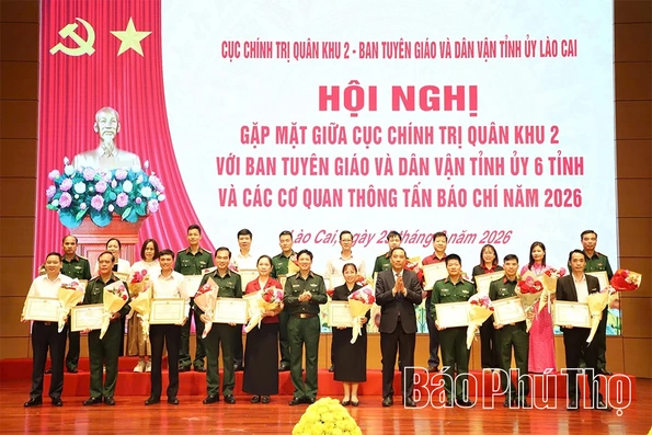 Gặp mặt giữa Cục Chính trị Quân khu 2 với Ban Tuyên giáo và Dân vận Tỉnh ủy 6 tỉnh, các cơ quan thông tấn, báo chí năm 2026