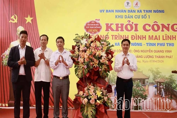 Khởi công công trình đình Mai Lĩnh, xã Tam Nông