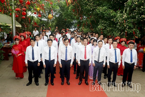 Các xã cụm số 7 dâng hương tưởng niệm các Vua Hùng