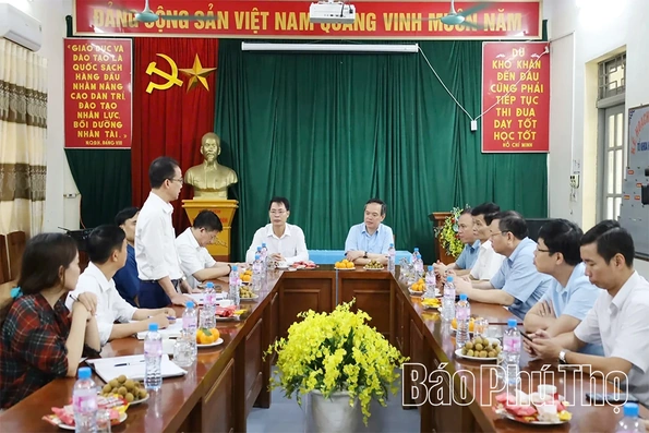 Sở Giáo dục và Đào tạo làm việc với các xã thuộc khu vực Lương Sơn