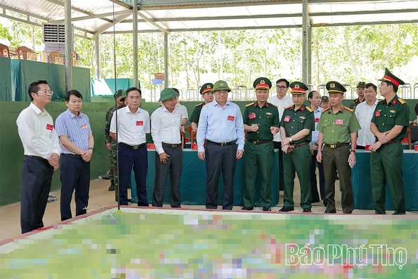 Luyện tập diễn tập tác chiến xã Đồng Lương trong khu vực phòng thủ năm 2026