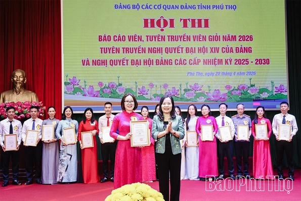 Bế mạc Hội thi Báo cáo viên, Tuyên truyền viên giỏi Đảng bộ các cơ quan Đảng tỉnh năm 2026