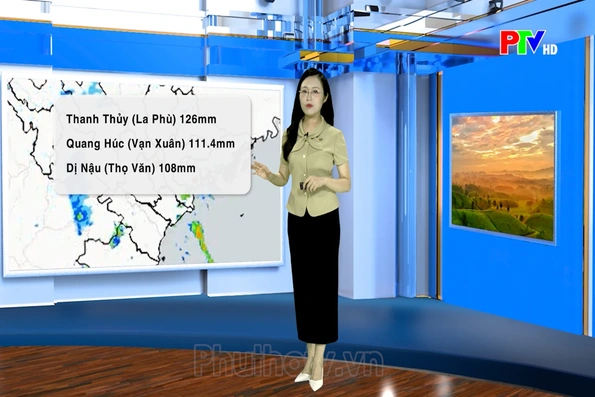 Dự báo thời tiết tỉnh Phú Thọ ngày 9/5/2026