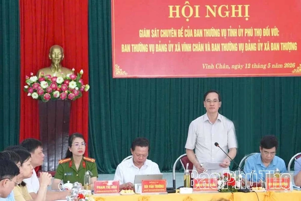 Đoàn giám sát số 23 giám sát việc thực hiện nghị quyết tại xã Vĩnh Chân, Đan Thượng