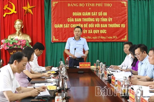 Giám sát 4 chuyên đề đối với Ban Thường vụ Đảng ủy xã Quy Đức