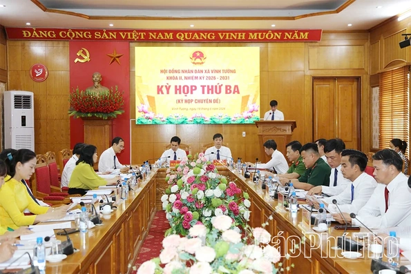 HĐND xã Vĩnh Tường tổ chức Kỳ họp thứ Ba, thông qua nhiều nội dung quan trọng