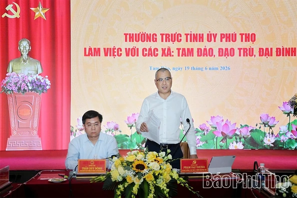 Thường trực Tỉnh ủy làm việc với các xã khu vực núi Tam Đảo: Định hình tầm vóc Khu du lịch “Tam Đảo xanh” và bền vững