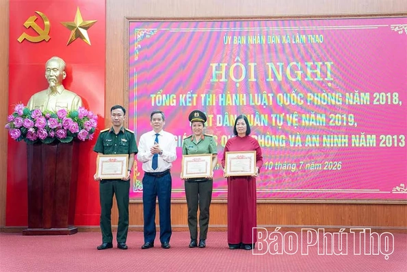 Lâm Thao tổng kết thi hành các luật về quốc phòng, dân quân tự vệ và giáo dục quốc phòng, an ninh