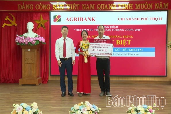 Lễ trao giải chương trình “Tiết kiệm dự thưởng Giỗ Tổ Hùng Vương 2026”