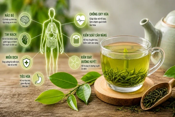 Điều gì xảy ra với cơ thể khi uống trà xanh mỗi ngày?