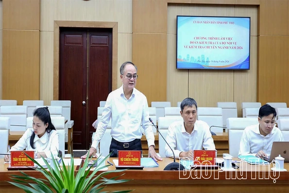 Bộ Nội vụ kiểm tra chuyên ngành năm 2026 tại Phú Thọ