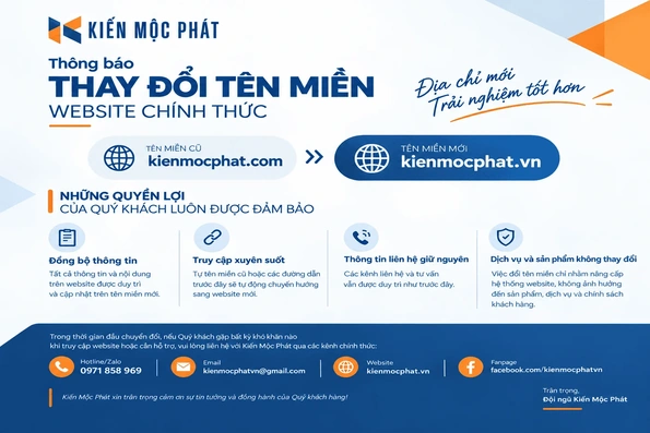 Kiến Mộc Phát ra mắt tên miền website mới kienmocphat.vn