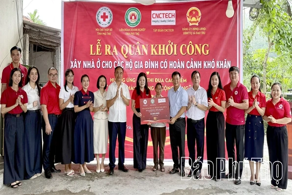 Khởi công xây dựng 7 căn nhà Chữ thập đỏ tại xã Đạo Trù