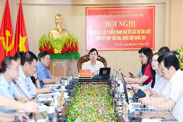 Đoàn đại biểu Quốc hội tỉnh lấy ý kiến về các dự án luật thuộc lĩnh vực y tế, an sinh xã hội