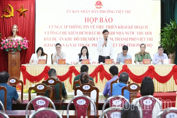 Chuẩn bị cưỡng chế chế kiểm đếm bắt buộc thực hiện Dự án Khu đô thị mới Tây Nam tại phường Việt Trì