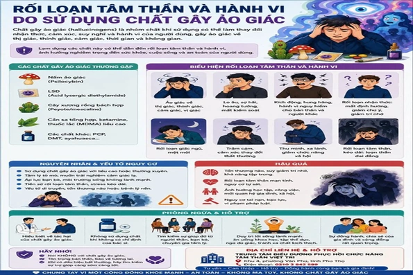 Rối loạn tâm thần và hành vi do sử dụng chất gây ảo giác - Đừng đánh đổi sức khỏe chỉ vì sự tò mò