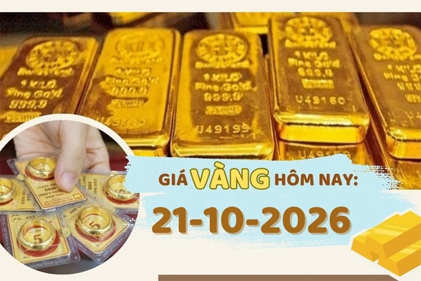 Giá vàng hôm nay 21-10: Tiếp tục giảm