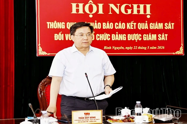 Thông qua dự thảo báo cáo giám sát Ban Thường vụ Đảng ủy các xã Bình Nguyên, Bình Tuyền, Xuân Lãng