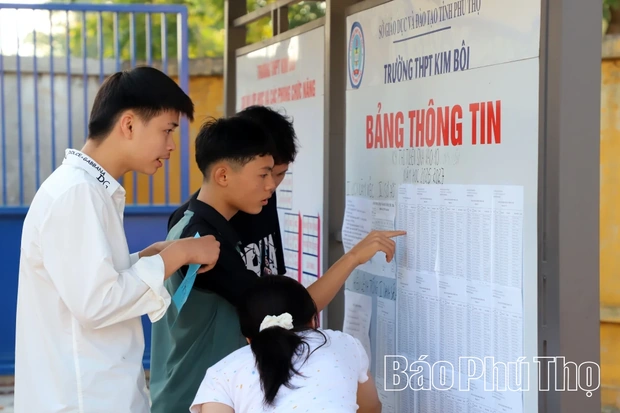Môn thi đầu tiên tại Hội đồng coi thi THPT Kim Bôi: 8 thí sinh vắng, không có trường hợp vi phạm quy chế thi