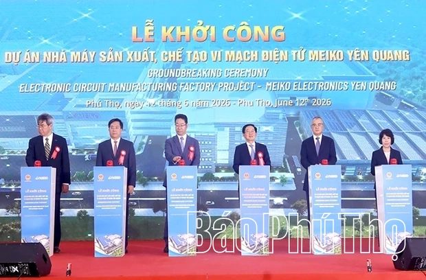 Khởi công Dự án Nhà máy sản xuất, chế tạo vi mạch điện tử Meiko Yên Quang trị giá 500 triệu USD