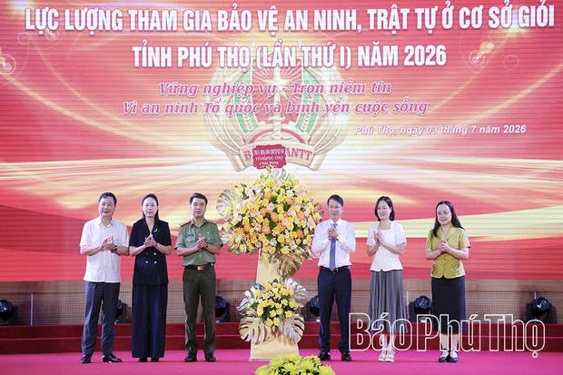 Khai mạc&nbsp;chung kết Hội thi Lực lượng tham gia bảo vệ an ninh, trật tự ở cơ sở giỏi tỉnh Phú Thọ lần thứ I năm 2026