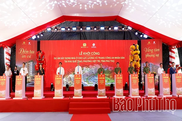 Khởi công dự án nhà ở quy mô 1.085 căn hộ cho lực lượng Công an nhân dân tại phường Việt Trì