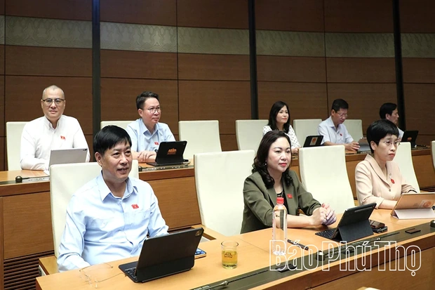 Đại biểu Quốc hội tỉnh thảo luận ở hội trường về tình hình phát triển kinh tế - xã hội