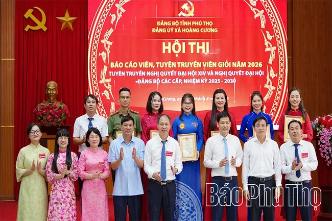 Xã Hoàng Cương tổ chức hội thi báo cáo viên, tuyên truyền viên giỏi năm 2026