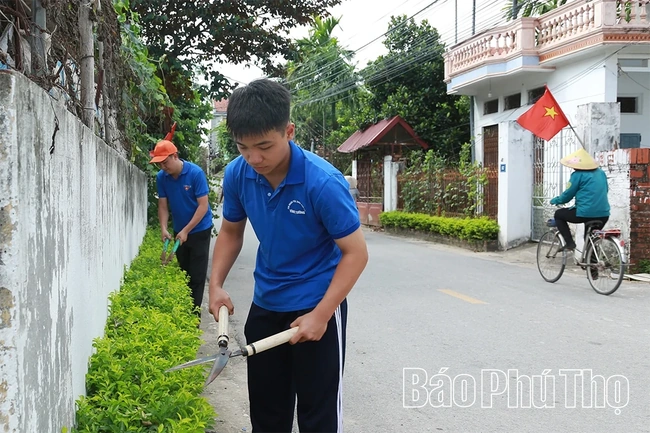 Thanh niên xã Vĩnh Tường xung kích bảo vệ môi trường