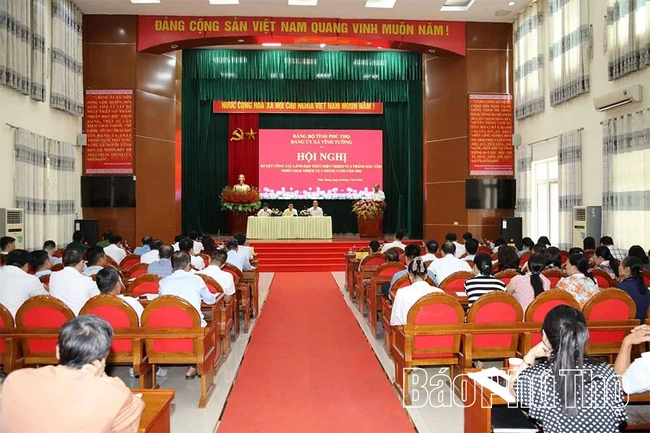 Xã Vĩnh Tường đã hoàn thành 13/29 chỉ tiêu năm 2026