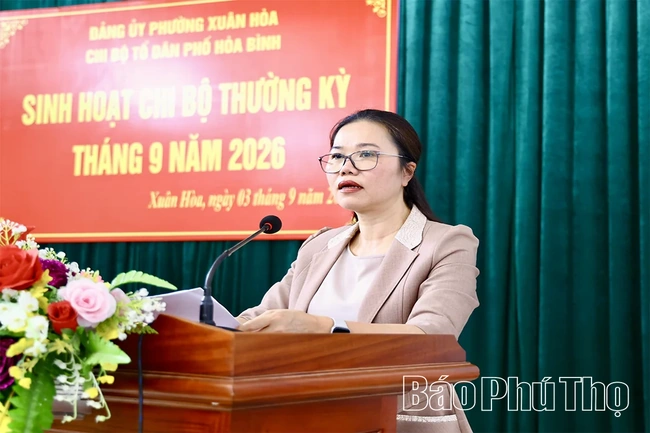 Phó Bí thư Tỉnh ủy Bùi Thị Minh: Tiếp tục đổi mới nội dung, phương thức sinh hoạt, nâng cao chất lượng sinh hoạt chi bộ
