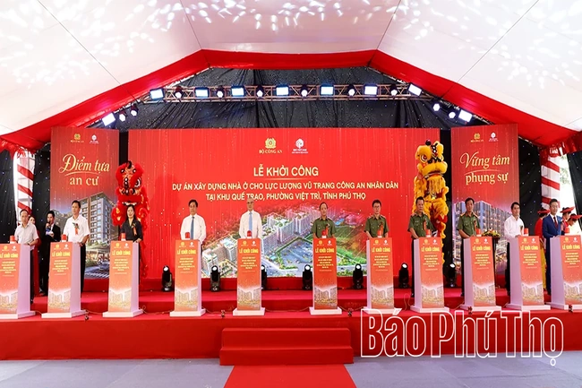 Khởi công dự án nhà ở quy mô 1.085 căn hộ cho lực lượng Công an nhân dân tại phường Việt Trì