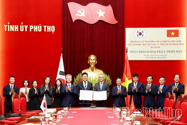 Tỉnh Phú Thọ và tỉnh Chungcheongbuk (Hàn Quốc): Nâng tầm hợp tác hữu nghị, mở ra chu kỳ phát triển toàn diện, bền vững