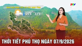 Dự báo thời tiết tỉnh Phú Thọ ngày 07/9/2026